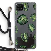 Tropische bladeren: Samsung Galaxy A22 5G Transparant Hoesje met koord