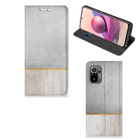 Xiaomi Redmi Note 10 4G | 10S | Poco M5s Book Wallet Case Wood Concrete