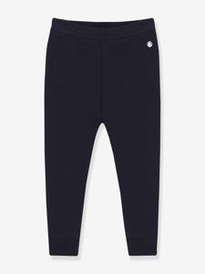 Baby legging van effen katoen PETIT BATEAU marineblauw