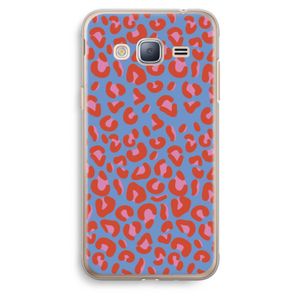 Leopard blue: Samsung Galaxy J3 (2016) Transparant Hoesje