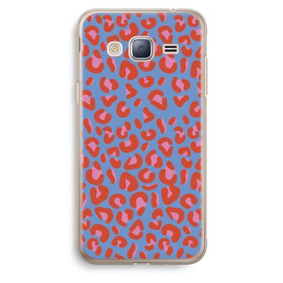 Leopard blue: Samsung Galaxy J3 (2016) Transparant Hoesje