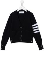 Thom Browne Kids cardigan à col v - Bleu