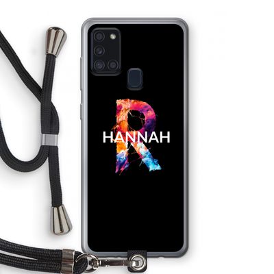 Abstract Spectrum: Samsung Galaxy A21s Transparant Hoesje met koord