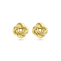 Stijlvolle 14k Geelgouden Oorknoppen in Knoopvorm - 11.5x11.5mm