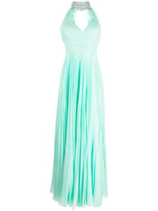 Jenny Packham robe longue en soie Hali à dos-nu - Vert