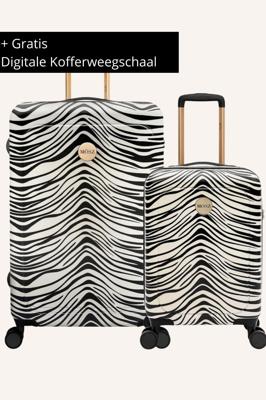 Mosz Lauren 2-delige Kofferset ZEBRA