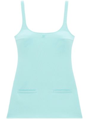 Courrèges robe courte à design trapèze - Bleu