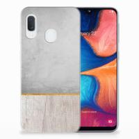 Samsung Galaxy A20e | Bumper Hoesje | Wood Concrete