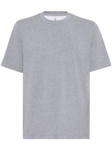 Brunello Cucinelli t-shirt en coton à design chiné - Gris