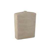 Janettee Beige rechthoekige keramische fles S