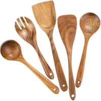 EcoWood - Luxe Houten Keukengerei Set met Opbergemmer