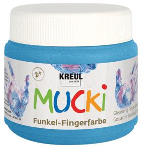 Creativ Company Mucki Vingerverf Blauw Metallic, 150ml