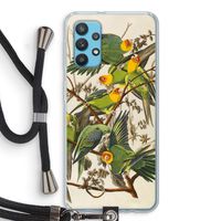 Carolinaparkiet: Samsung Galaxy A32 4G Transparant Hoesje met koord