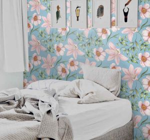 Bloemen behang romantische versiering