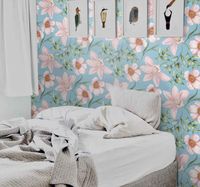 Bloemen behang romantische versiering