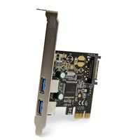 StarTech.com 2 poort USB 3.0 PCI Express controller kaart met SATA voeding - thumbnail