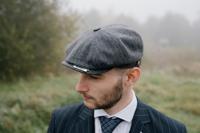 Heren Flatcap | Engelse Cap | Grijs Gestreept | Vintage | 1920 | Mayser | Peaky Blinders