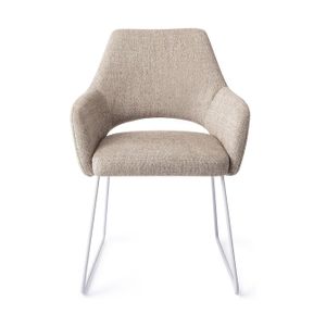 Jesper Home Yanai eetkamerstoel slide white Biscuit Beach