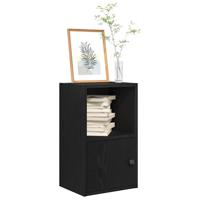Boekenkast 31x24x52 cm bewerkt hout zwart eikenkleurig