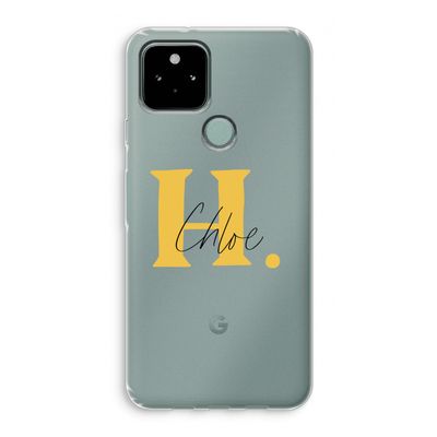 Amber Script: Google Pixel 5 Transparant Hoesje