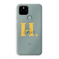 Amber Script: Google Pixel 5 Transparant Hoesje