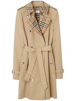 Burberry trench court à motif Vintage Check - Tons neutres
