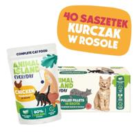 ANIMAL ISLAND Chicken in broth - nat kattenvoer - 40x85g