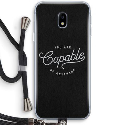 Capable: Samsung Galaxy J3 (2017) Transparant Hoesje met koord