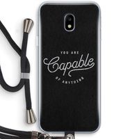 Capable: Samsung Galaxy J3 (2017) Transparant Hoesje met koord