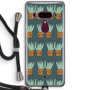 Sansevieria: HTC U12+ Transparant Hoesje met koord