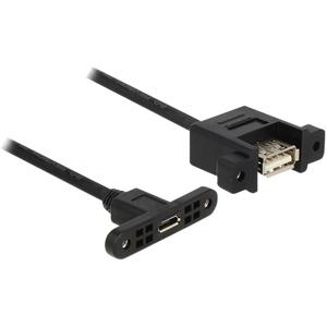 DeLOCK USB 2.0 Micro-B/A, 0.25m USB-kabel 0,25 m Micro-USB B USB A Zwart