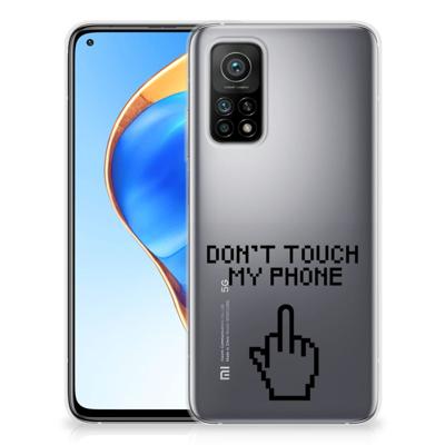 Xiaomi Mi 10T | 10T Pro Silicone-hoesje Finger Don't Touch My Phone Xiaomi Mi 10T | 10T Pro Silicone-hoesje Finger Don't Touch My Phone