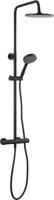 Saqu Eurotrend 225 regendoucheset met 4 straalsoorten Ø23cm mat zwart