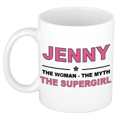 Jenny cadeau mok - Woman Myth Supergirl - naam koffiemok - 300 ml - collega - moederdag