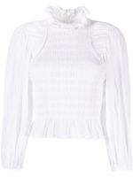 MARANT ÉTOILE blouse en coton mélangé à fronces - Blanc