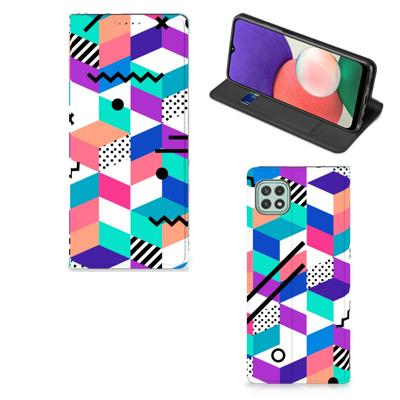 Samsung Galaxy A22 5G Stand Case Blokken Kleurrijk