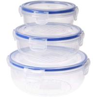 Set Lunchboxen Excellent Houseware 024000670 Plastic Rond 400 ml 800 ml 1,4 L 3 Stuks