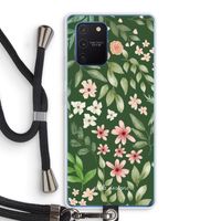Botanical green sweet flower heaven: Samsung Galaxy Note 10 Lite Transparant Hoesje met koord