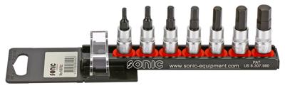 Bitdopset 1/4", inbus (SAE) 7-dlg. op rail 100702