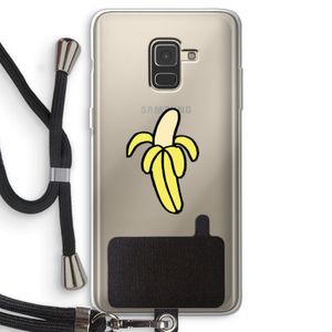 Banana: Samsung Galaxy A8 (2018) Transparant Hoesje met koord