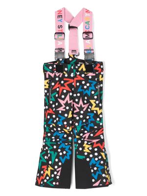 Stella McCartney Kids pantalon de ski à motif abstrait - Noir
