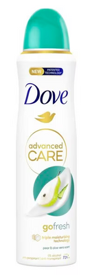 Dove Go Advanced Care Fresh Pear & Aloë Vera Deodorant Spray