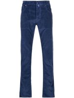 Jacob Cohën pantalon en velours côtelé à coupe droite - Bleu