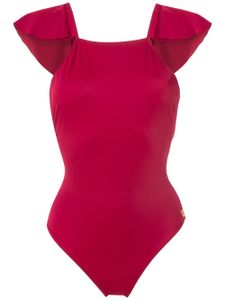 Brigitte ruffled back swimsuitsw - Rouge