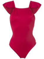 Brigitte ruffled back swimsuitsw - Rouge