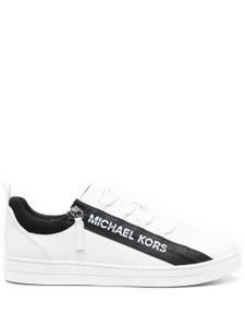 Michael Kors baskets zippées à logo imprimé - Blanc