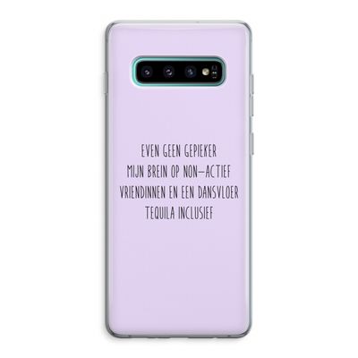 Tequila: Samsung Galaxy S10 Plus Transparant Hoesje