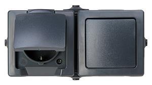 Kopp SWD opbouw combinatie RA wissel horizontaal antraciet - 4628255
