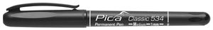 Pica 534/46 Permanent Pen 1,0mm rond zwart,10st.