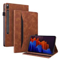 Lunso - Lenovo Tab P12 Pro - Luxe Bookcase hoes - Bruin - thumbnail